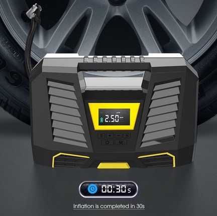 Carsun® Κομπρεσέρ Τρόμπα Αέρος Αυτοκινήτου με Αυτόματη Ρύθμιση Πίεσης & Φωτιζόμενη Οθόνη Υψηλής Ακρίβειας